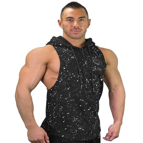 Men Sleeveless Hoodies Casual Fashion Zipper Sweatshirt Male Fitness