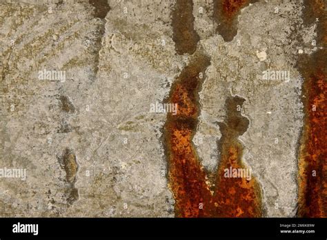 Close Up Photo Of Old Rusty Galvanized Iron Sheet Texture Stock Photo