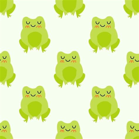 Premium Vector Cute Cartoon Frogs Enamored Green Toads Vector Animal