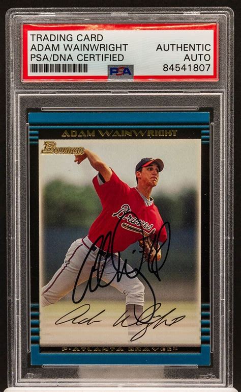 84541807 ADAM WAINWRIGHT 2002 Bowman RC Rookie PSA DNA Authentic Auto