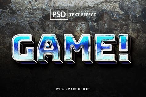 Game 3d Text Effect Editable Graphic By Aglonemadesign · Creative Fabrica