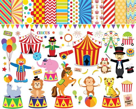 56 Circus clipart circus clip art clowns clipart by JaneJoArt Circus Art, Circus Theme, Circus ...