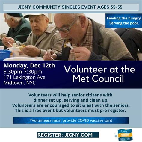 Nyc Jicny Volunteer Dinner At The Met Council Tribester Jewish