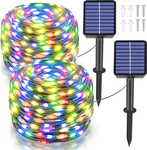 Ollny Solar Outdoor Lights Pack Total Ft Led Solar String