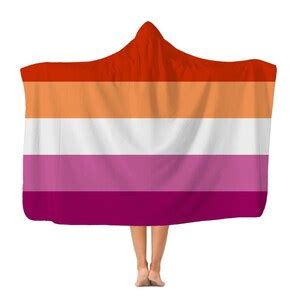 Lesbian Flag Hooded Blanket Lesbian Pride LGBT Christmas Etsy