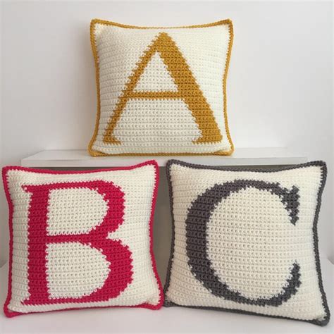 Alphabet Cushion Crochet Pattern By Chloe Bailey Crochet Letters