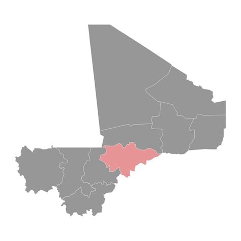 Premium Vector Mopti Region Map Administrative Division Of Mali