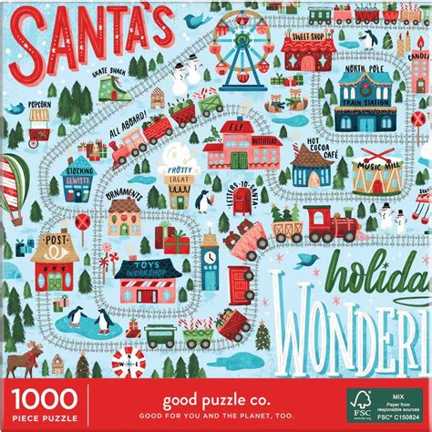 Santa S Wonderland Pieces Galison Puzzle Warehouse