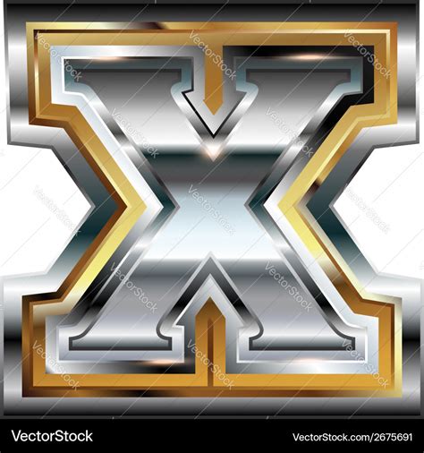 Fancy Font Letter X Royalty Free Vector Image Vectorstock