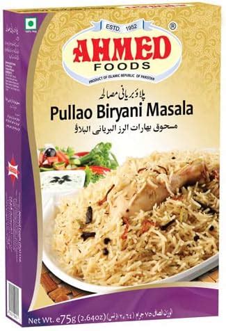 Amazon Ahmed Pulao Biryani Recipe Mix 60g プラオビリヤニレシピミックス60g