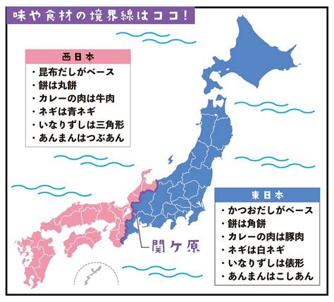 画像・写真｜東日本と西日本「味の境界線」を探ってみた！かつおだしと昆布だし、つぶあんとこしあん、丸餅と角餅など Fumufumu News