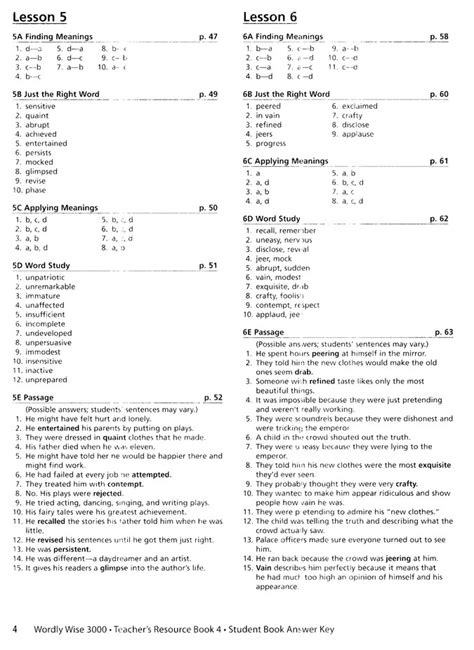 Wordly Wise 3000 Book 7 Answer Key Printable Calendars AT A GLANCE