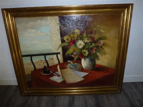 Huile Sur Toile Hst Marcel Dreyfus Dit Marcel Dyf Vase De Fleur