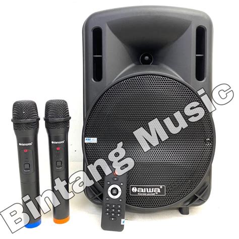 Jual Speaker Portable Amplifier Wireless N AIWA WAS 110 LVE 10 Inch