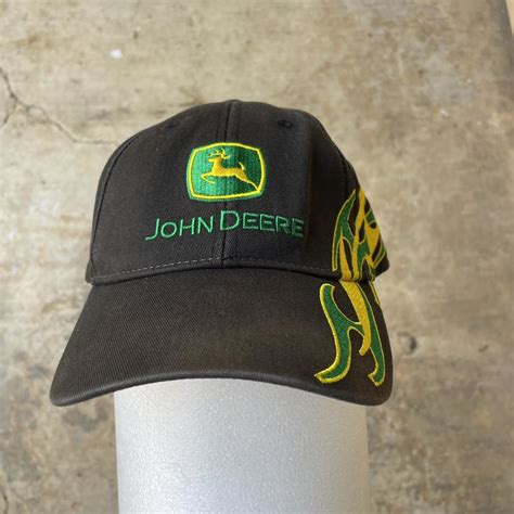 John Deere Men S Black Hat Depop