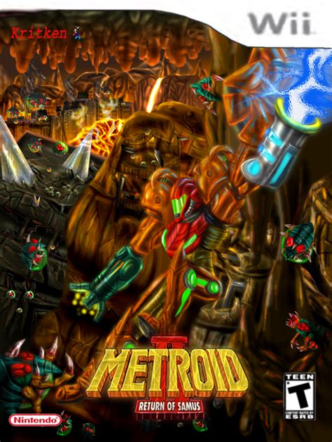 Metroid 2 remake game cover by kritken on DeviantArt