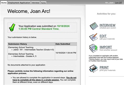 application account applicant