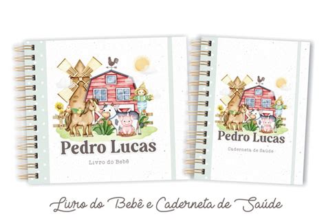 Fazendinha Livro e Caderneta do Bebê Produtos Elo7