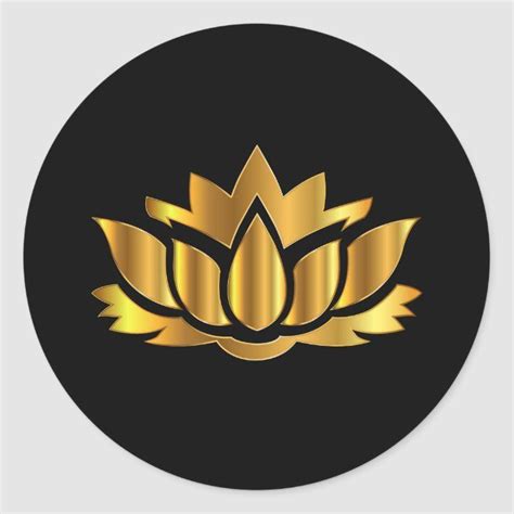 Golden Lotus Sticker Zazzle Lotus Custom Stickers Create Custom