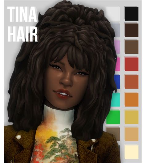 Tina Hair Sims Hair Sims 4 Curly Hair Tumblr Sims 4