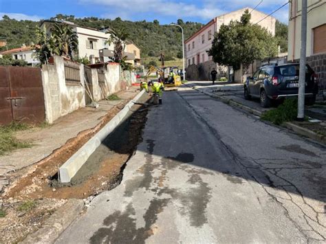 Carbonia Al Via I Lavori Per La Riqualificazione Della Via Sarrabus