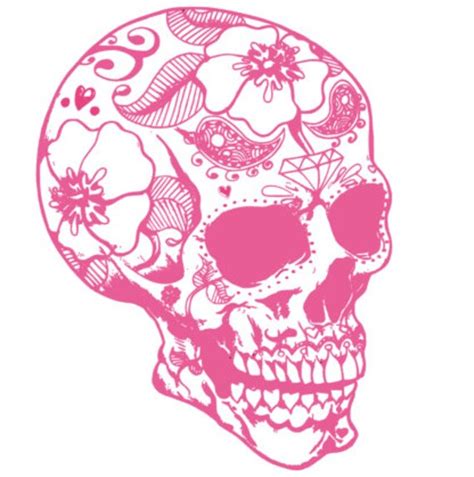 Sugar Skull Silhouette Svg