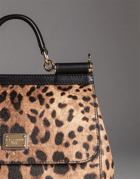 Lyst Dolce Gabbana Medium Sicily Bag In Leopard Textured Leather In