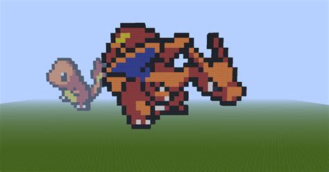 Minecraft Charizard Pixel Art by dragonfan810 on DeviantArt