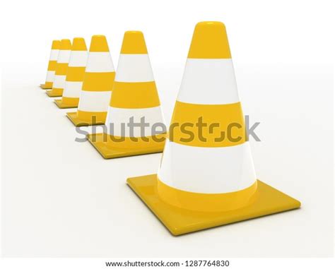 3d Traffic Cone Concept 3d Rendered Stock Illustration 1287764830