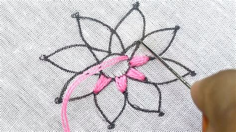 Very Beautiful But Super Easy All Over Flower Design Hand Embroidery