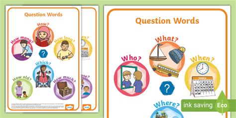 Esl Question Words Poster Teacher Made Twinkl 45 Off