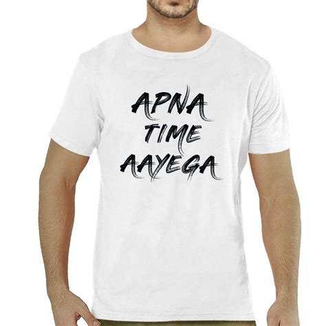 Buy Dobbo Graphic Printed Men Tshirt Apna Time Aayega Vector Cotton