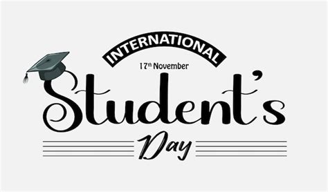 Premium Vector International Student Day Typography Banner Design Vector