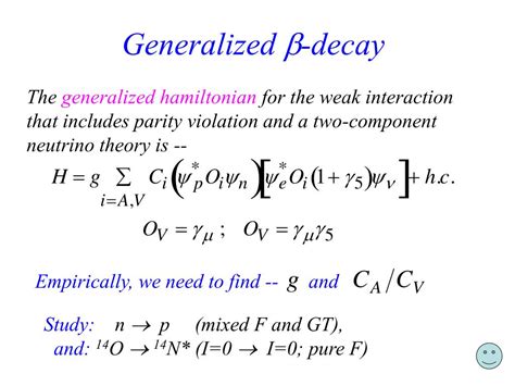 Ppt Parity Conservation In The Weak Beta Decay Interaction