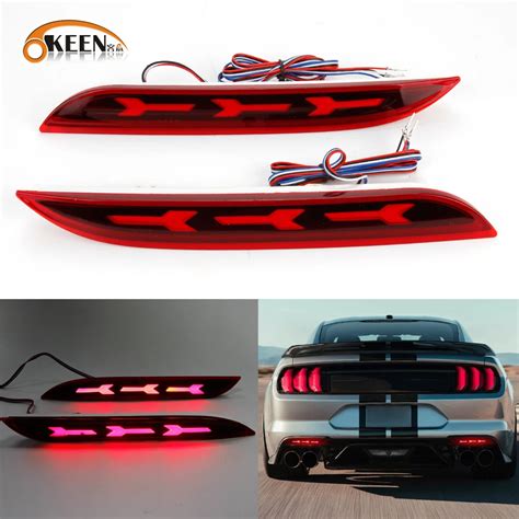 Okeen Pc Led Rear Bumper Reflector Light For Ford Mustang