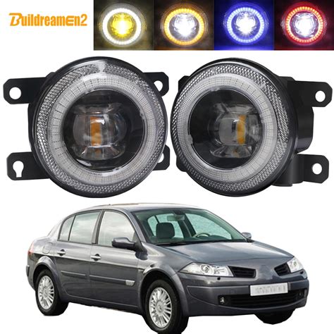 Car Right Left Fog Light Assembly Led Lens Angel Eye Daytime Running