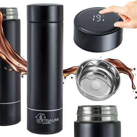 Kubek Termiczny Extralink Smart Travel Mug Czarny Termos Wy Wietlacz