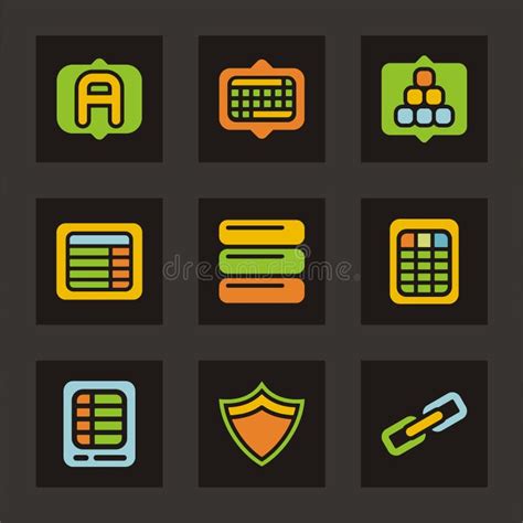 Iconos De La Base De Datos Ilustraciones Stock Vectores Y Clipart