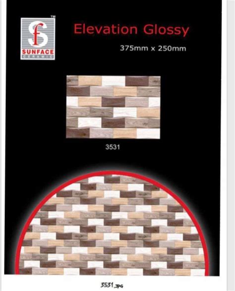 Ceramic Glossy 10x15 Elevations Digital Wall Tiles Size 1x1 5 Feet