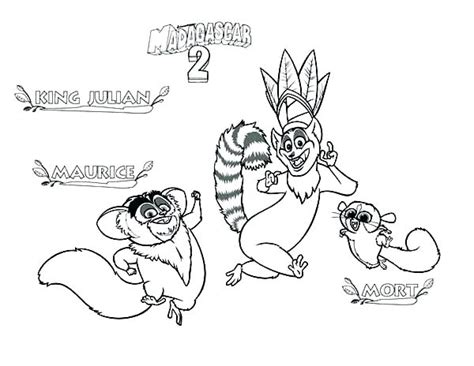 Madagascar King Julian Coloring Pages Sketch Coloring Page