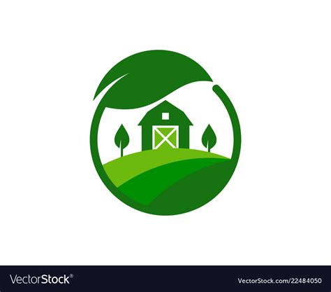 Eco farm logo icon design Royalty Free Vector Image