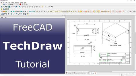 Freecad Tech Draw Workbench Tutorial Youtube