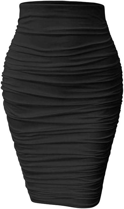 Ymduch Womens Sexy Ruched Bodycon Elasticity Tight Casual Club Pencil