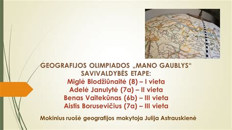 Geografijos Olimpiada Mano Gaublys