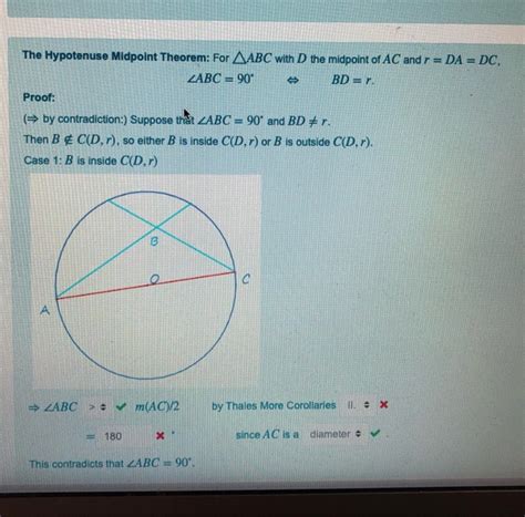 Solved The Hypotenuse Midpoint Theorem: For ABC with D the | Chegg.com