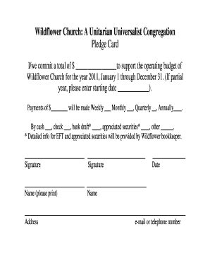 Church Pledge Form Template | Free Sample, Example & Format Template