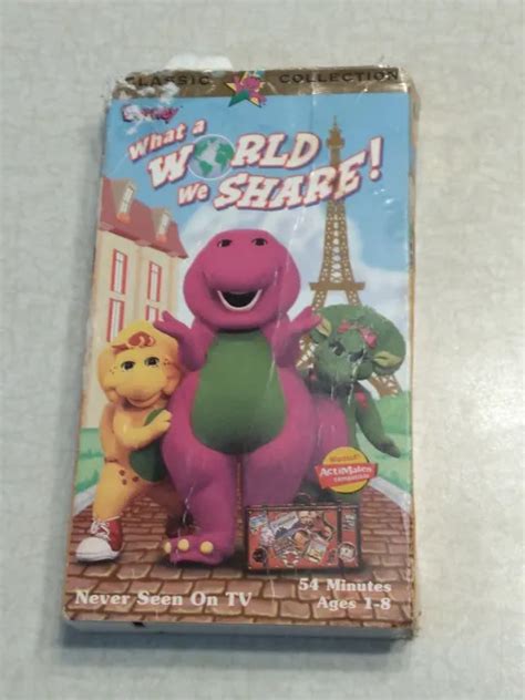 Barney Vhs Tape What A World We Share Eur 1135 Picclick Fr