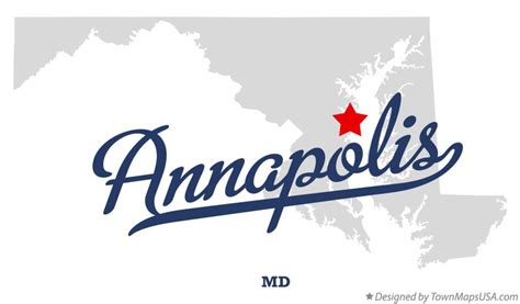 Map Of Annapolis Md Maryland