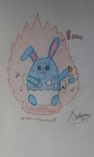 Dibujo de Azumarill 100 dias en Pokeamino Pokémon En Español Amino