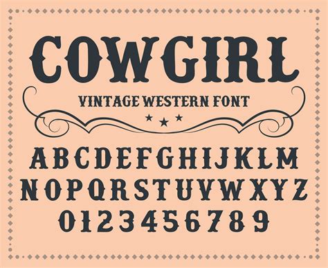 Western Font Wild West Font Cowgirl Font Old West Font Western Font